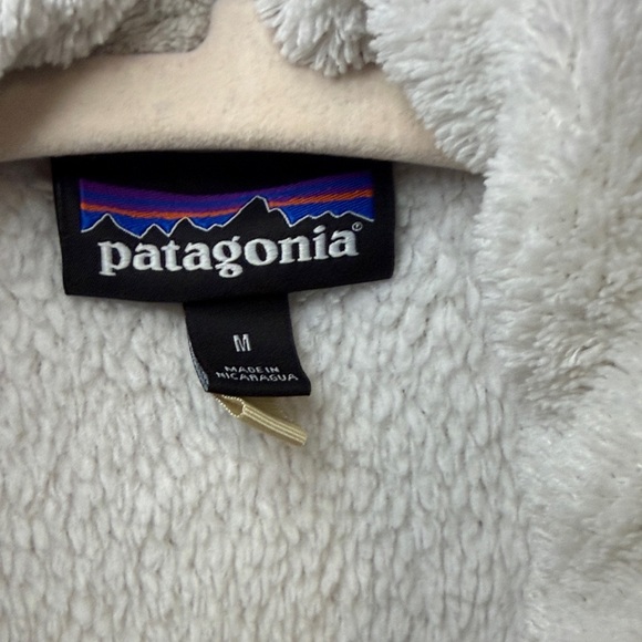 Patagonia Synchilla Snap-T Fleece Pullover Cream Women’s Size M Cozy Winter - Picture 3 of 7
